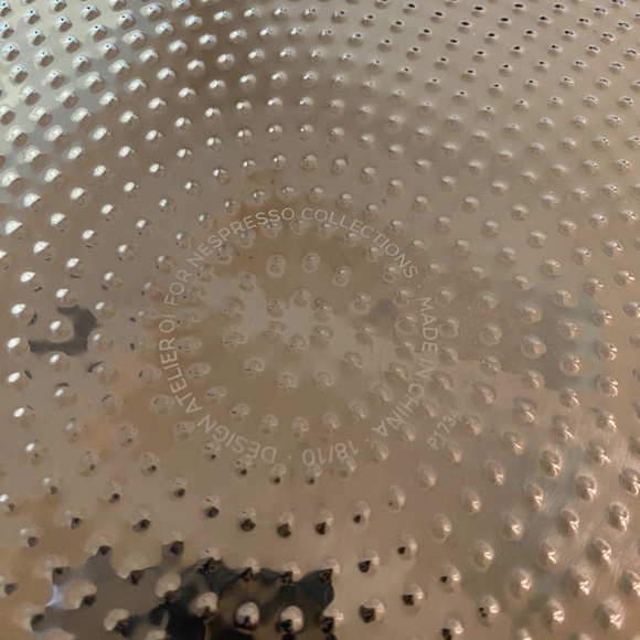 Nespresso Collections Hammered Tray Design Atelier OÏ Stainless Steel Plate 11" - Picture 5 of 8